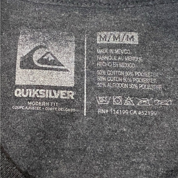 🎈Quicksilver women’s vintage cropped gray short  sleeve casual shirt size M - Picture 5 of 7